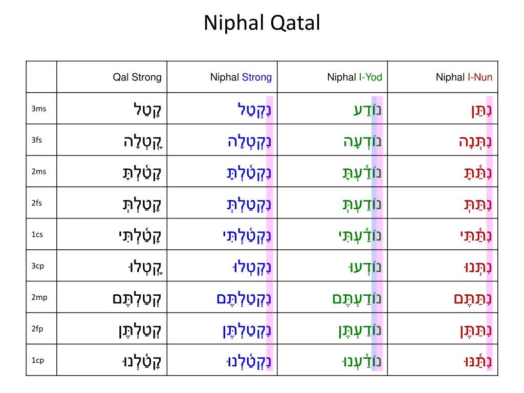 niphal qatal 13