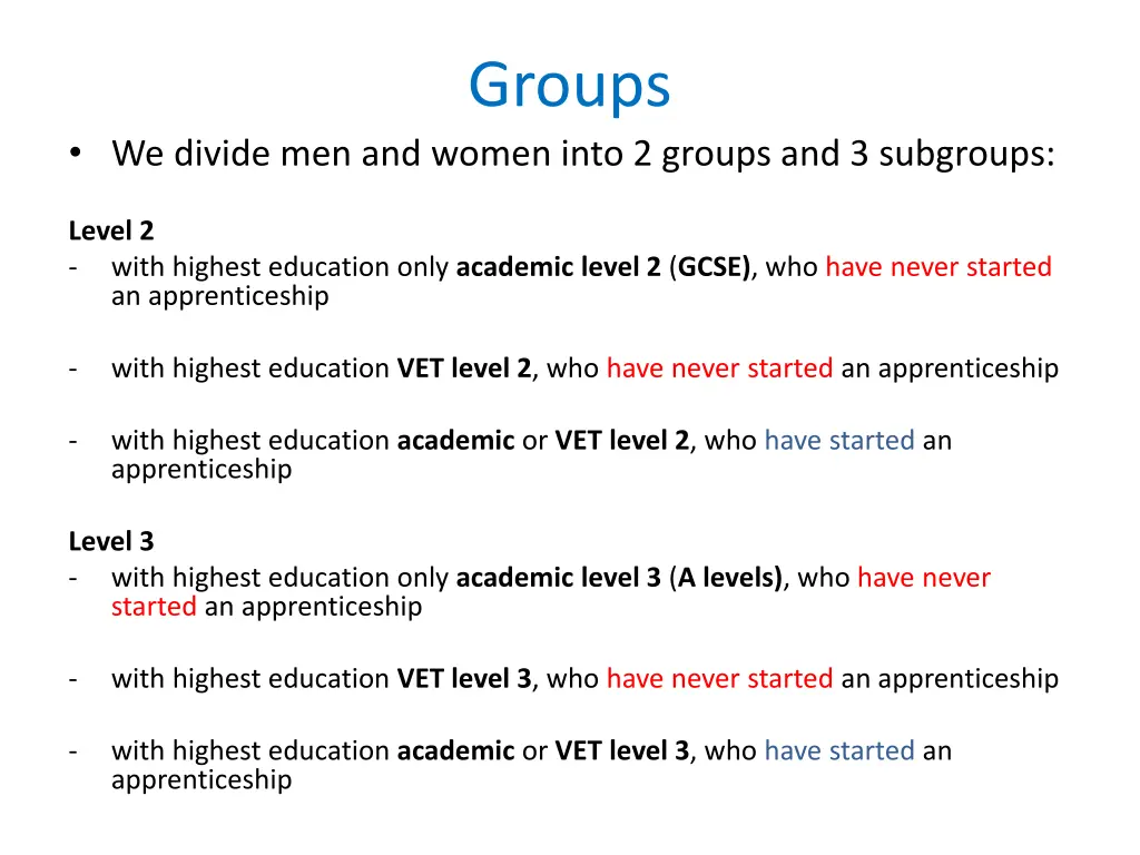 groups