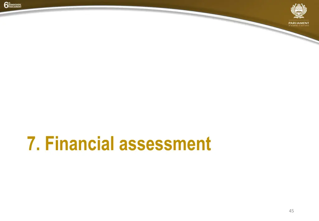 7 financial assessment