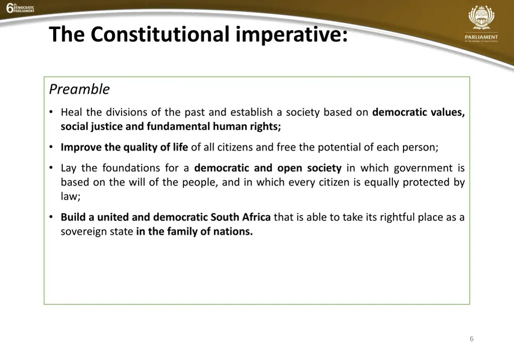 the constitutional imperative