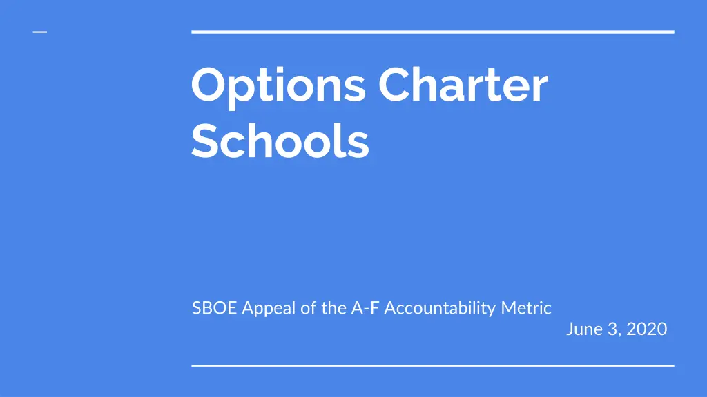 options charter schools