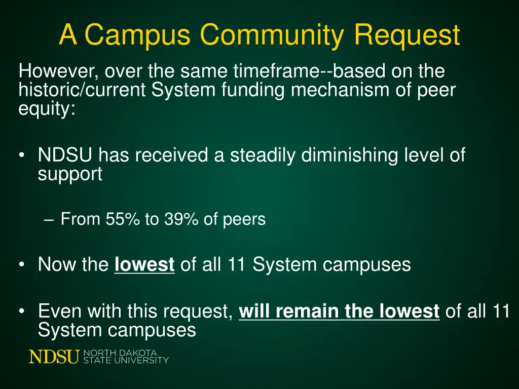 a campus community request however over the same