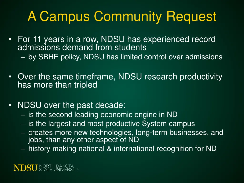 a campus community request