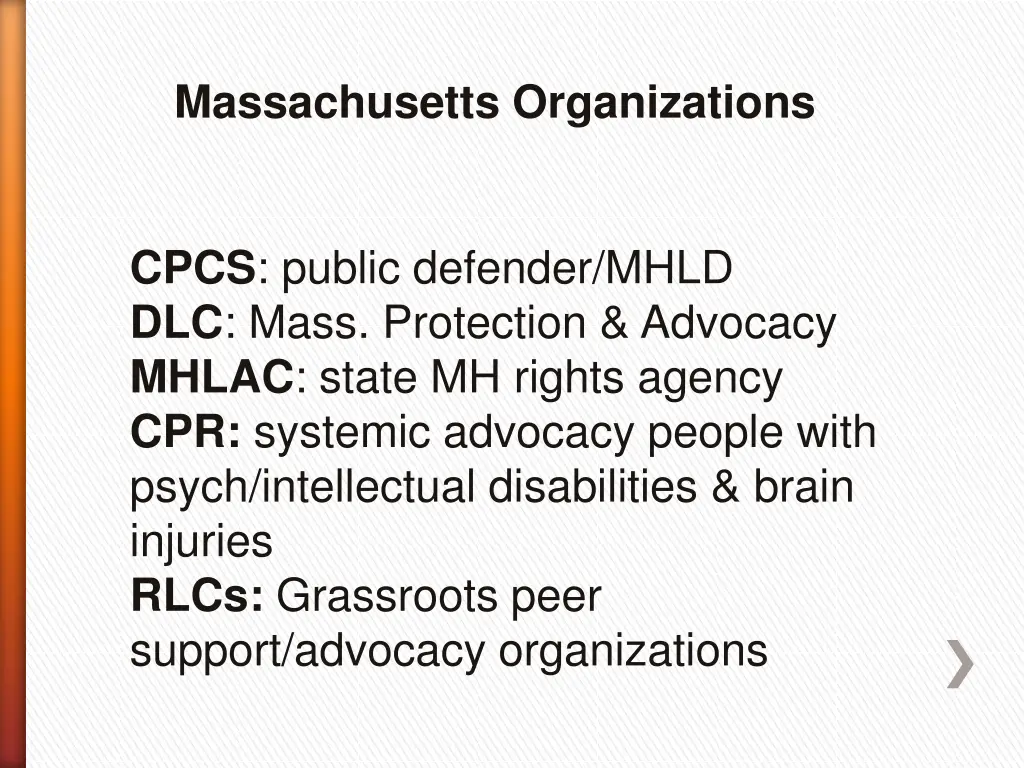 massachusetts organizations