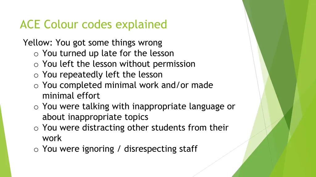 ace colour codes explained 2