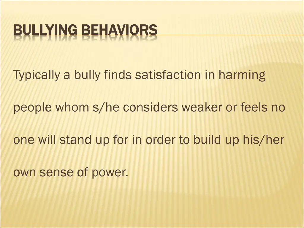 bullying behaviors bullying behaviors