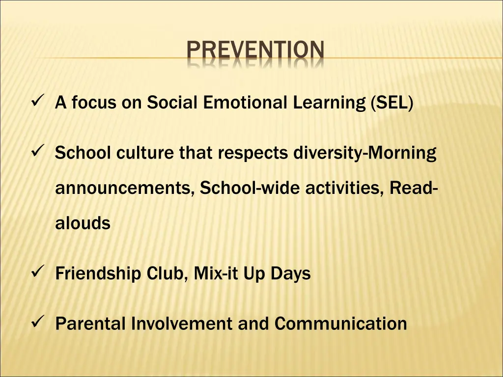 prevention