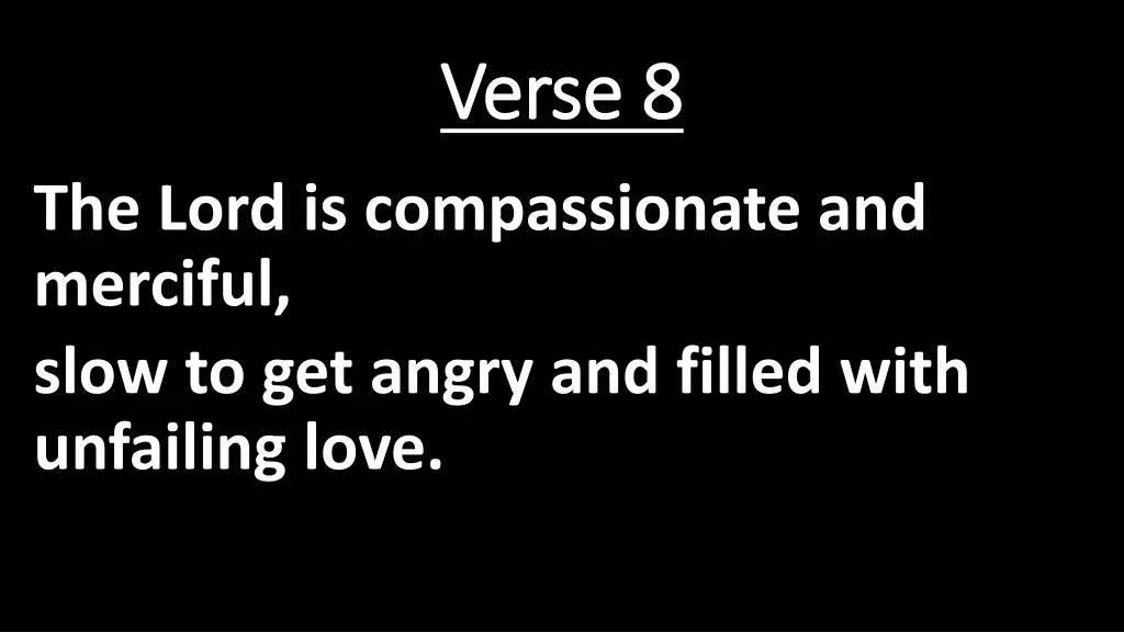 verse 8 verse 8