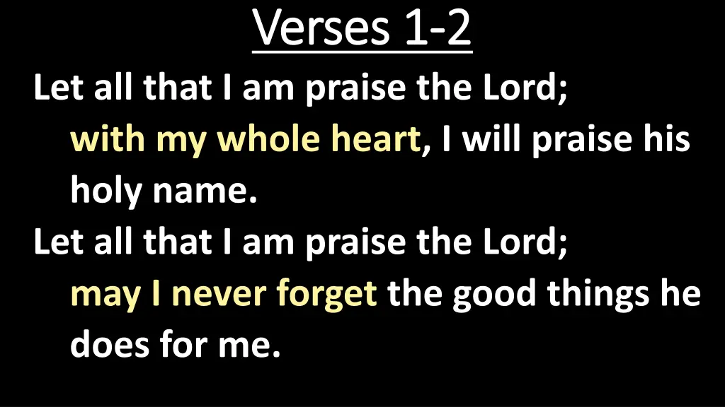 verses 1 verses 1 2 2