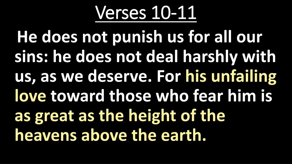 verses 10 verses 10 11