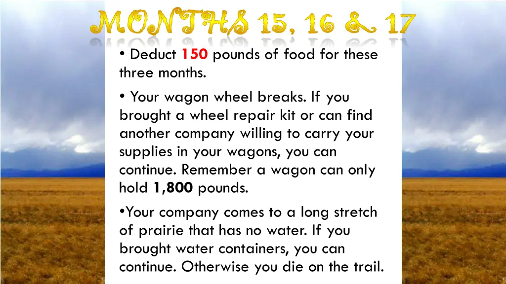 months 15 16 17 months 15 16 17