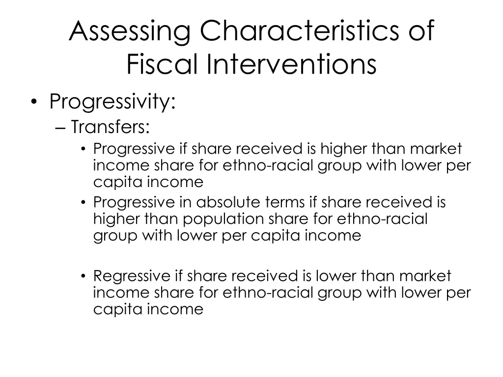 assessing characteristics of fiscal interventions 1