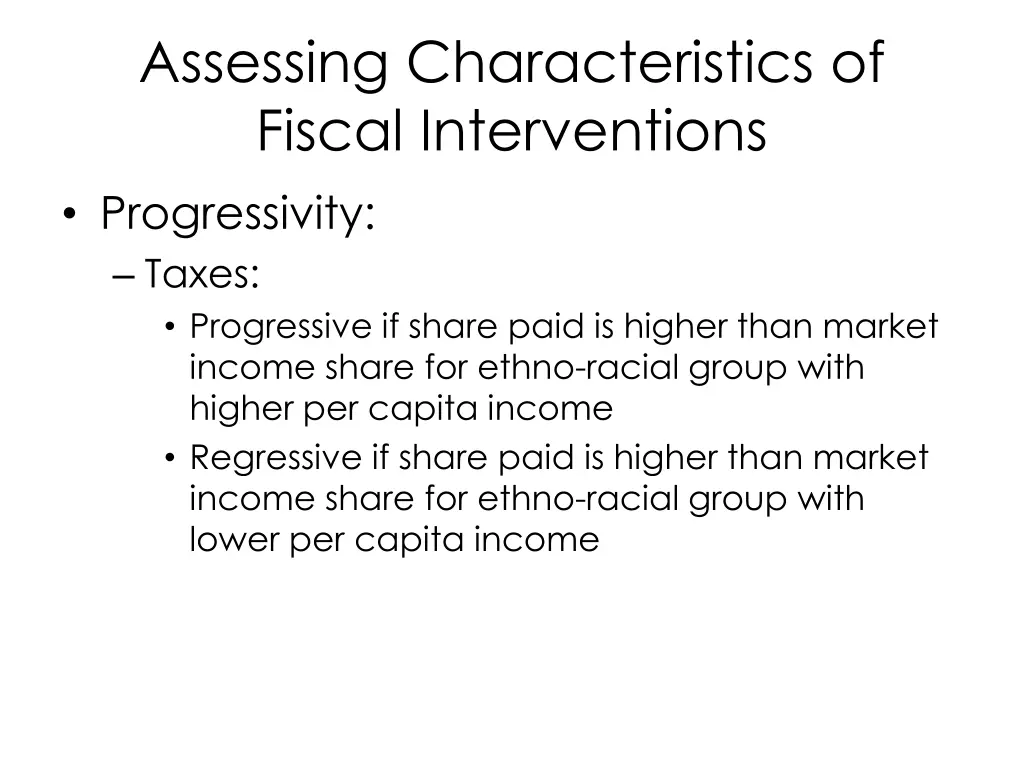 assessing characteristics of fiscal interventions
