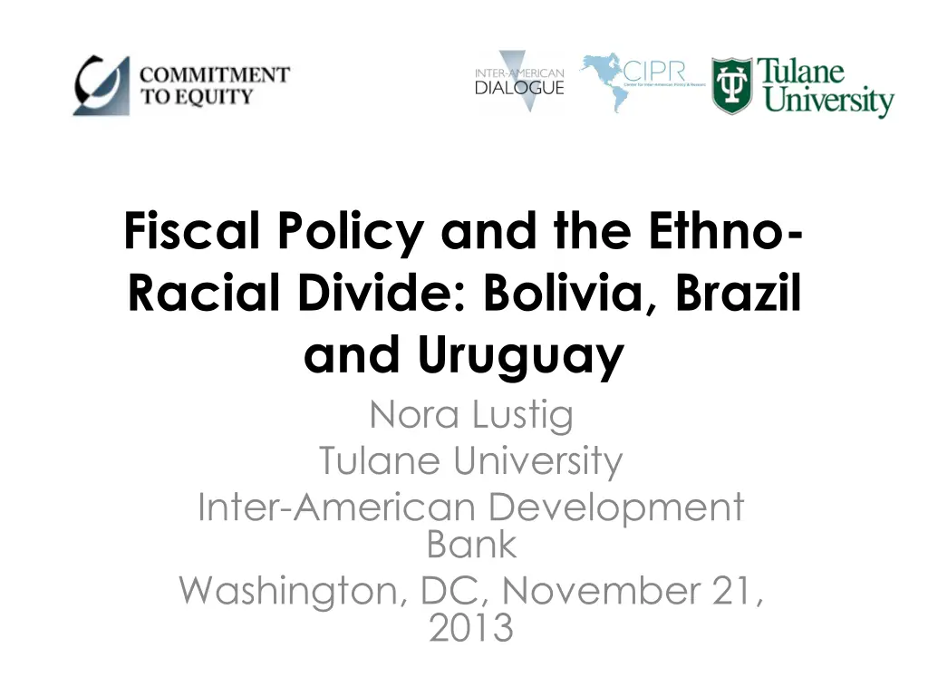 fiscal policy and the ethno racial divide bolivia