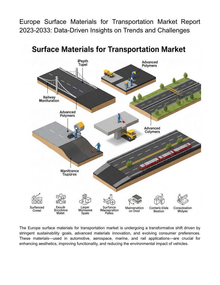 europe surface materials for transportation