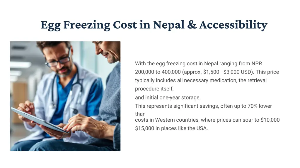 egg freezing cost in nepal accessibility