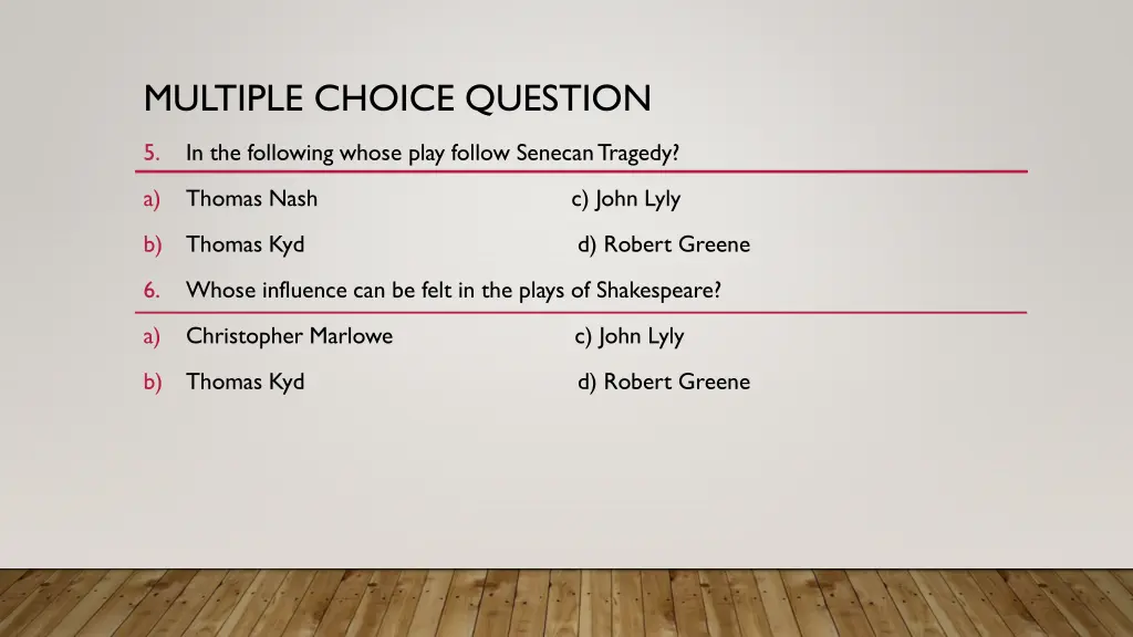 multiple choice question 2