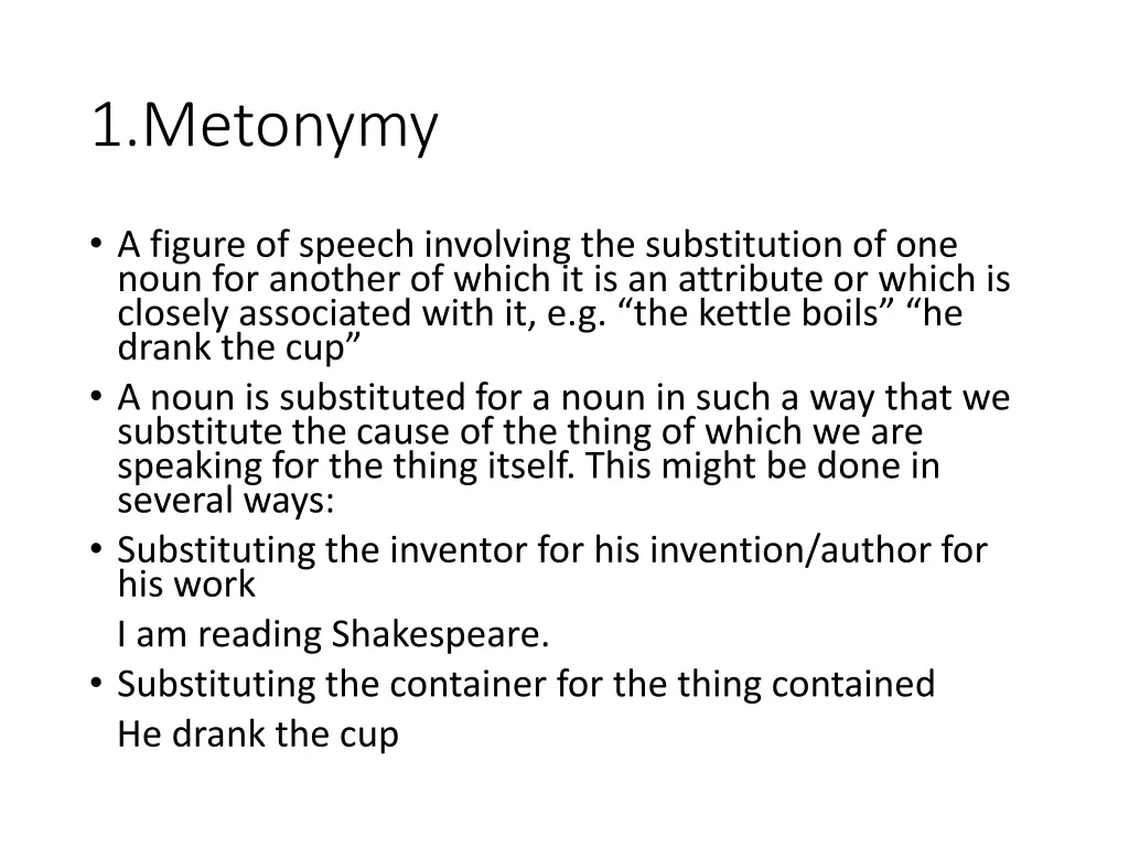1 metonymy