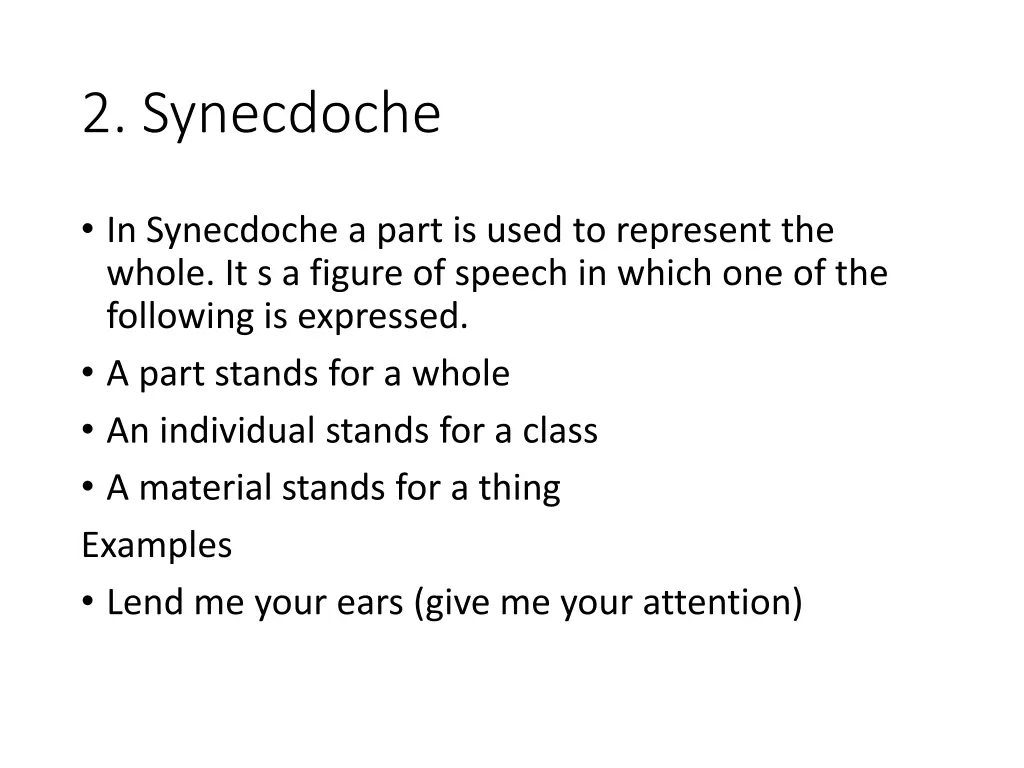 2 synecdoche