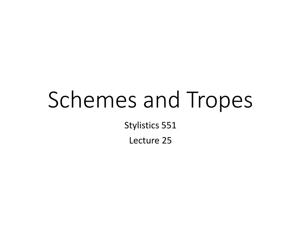 schemes and tropes