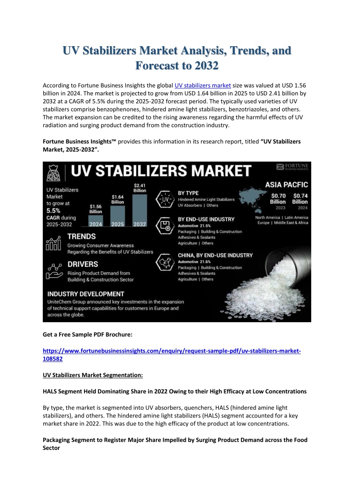 uv stabilizers market analysis trends