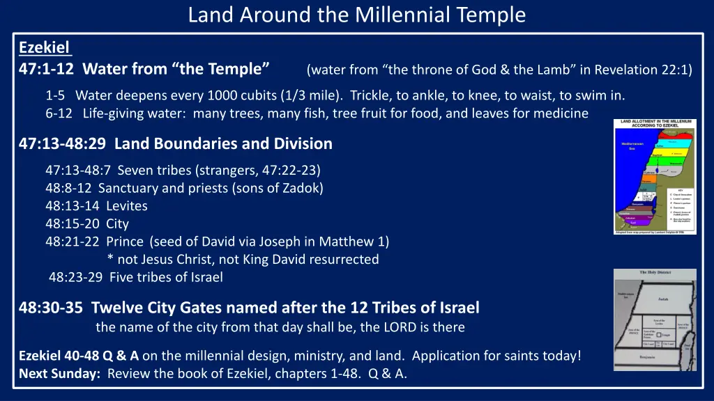 land around the millennial temple