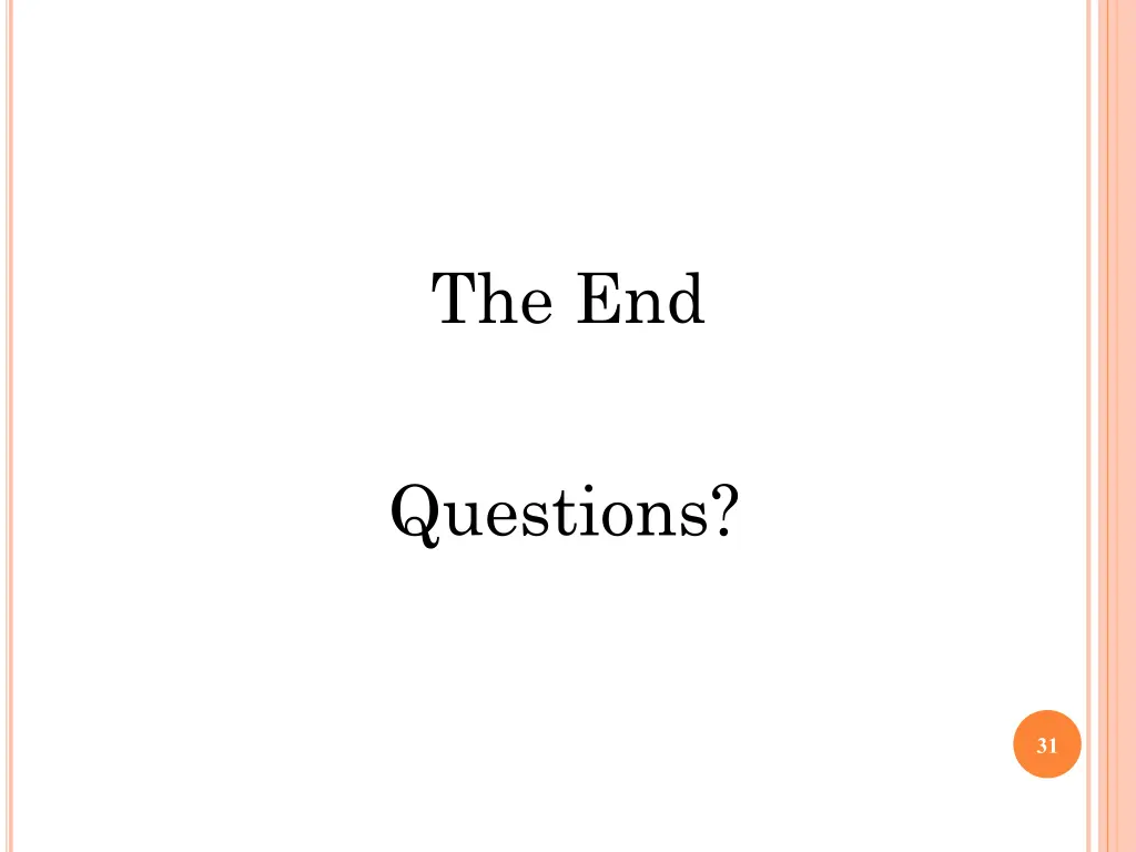 the end
