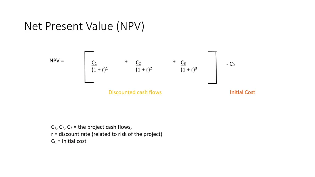net present value npv