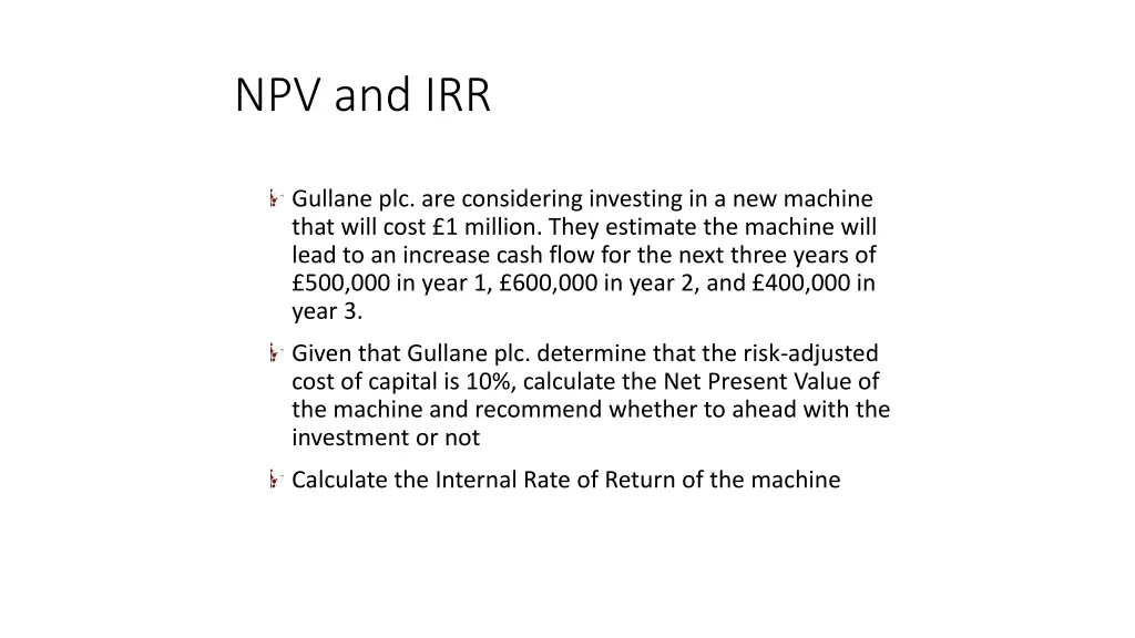npv and irr