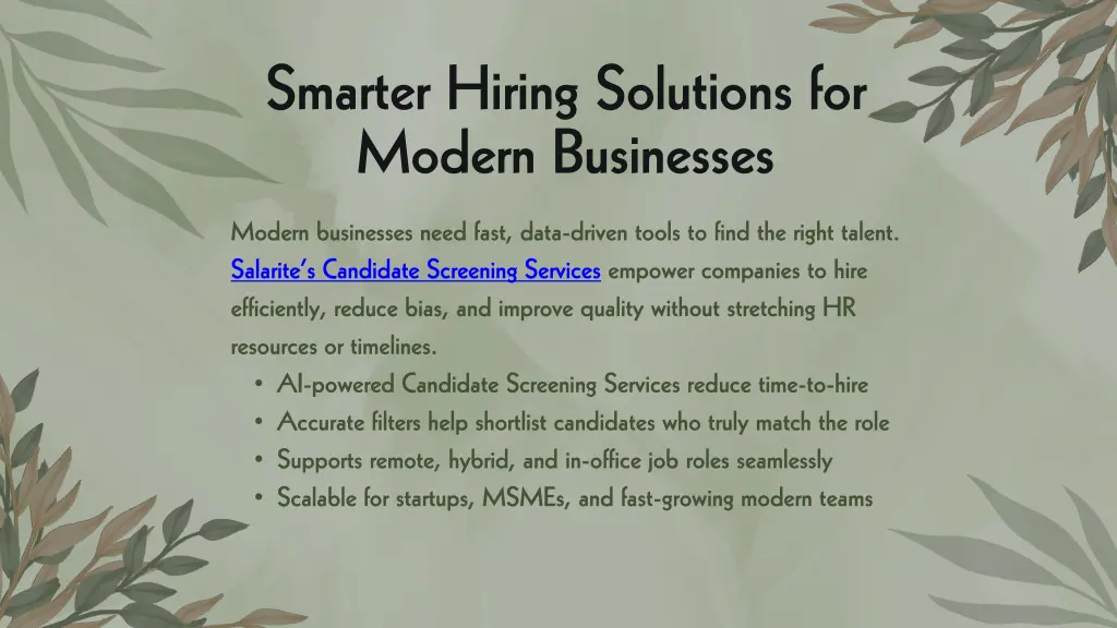 smarter hiring solutions for modern businesses