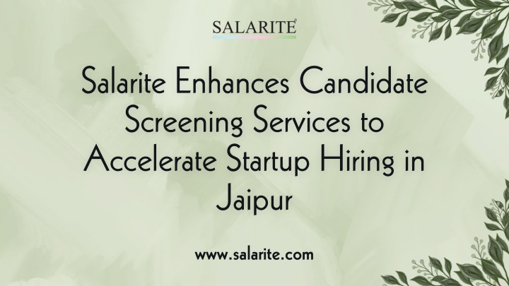 salarite enhances candidate salarite enhances