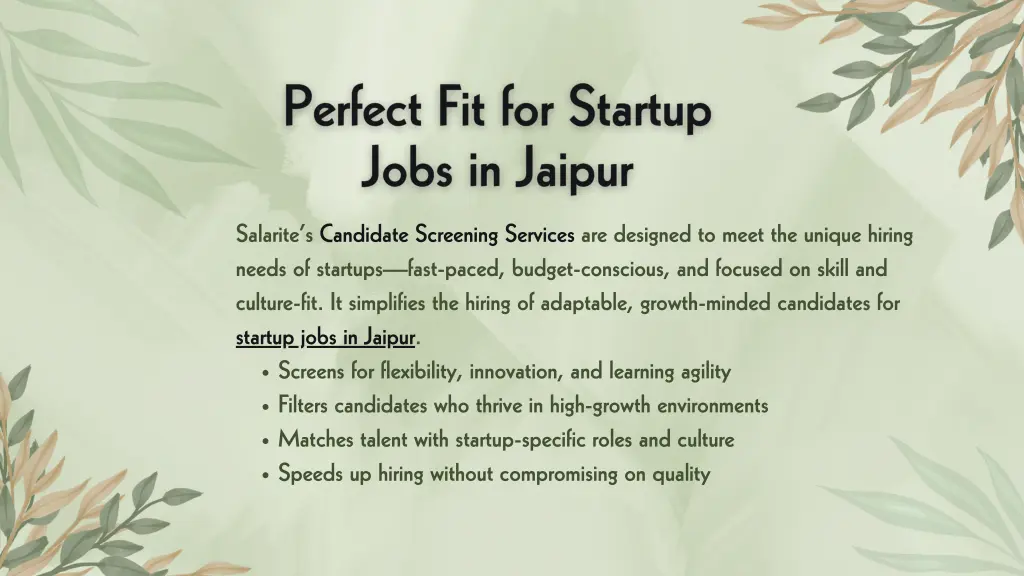 salarite s candidate screening services