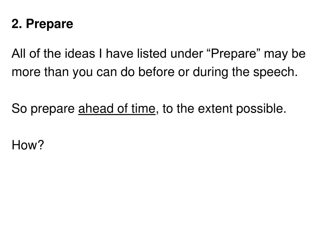 2 prepare