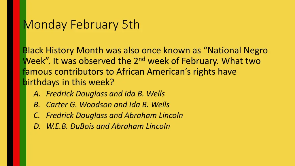 monday february 5th
