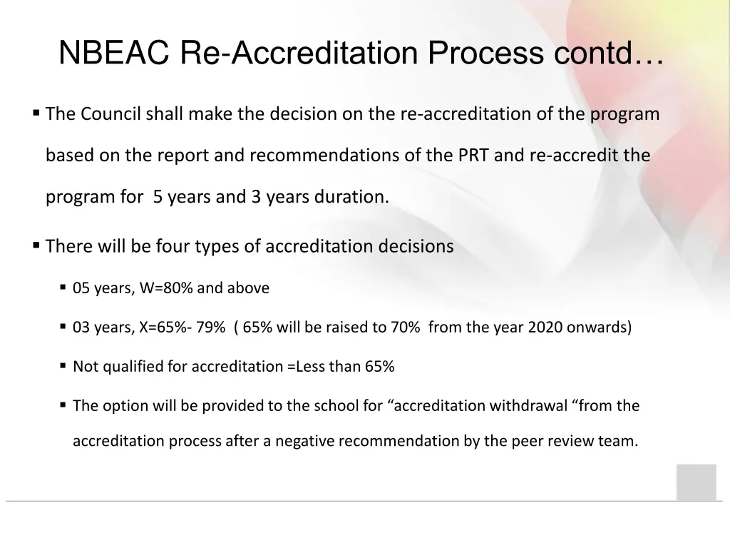 nbeac re accreditation process contd 3