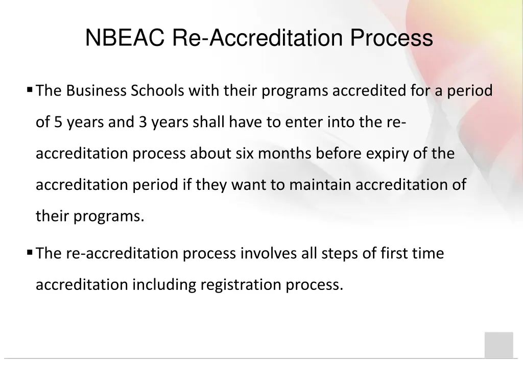 nbeac re accreditation process