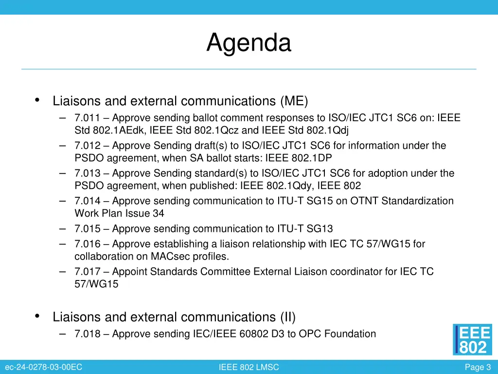 agenda 1