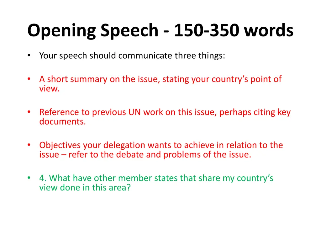 opening speech 150 350 words