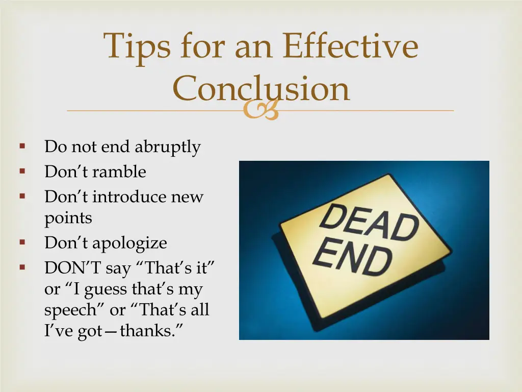tips for an effective conclusion
