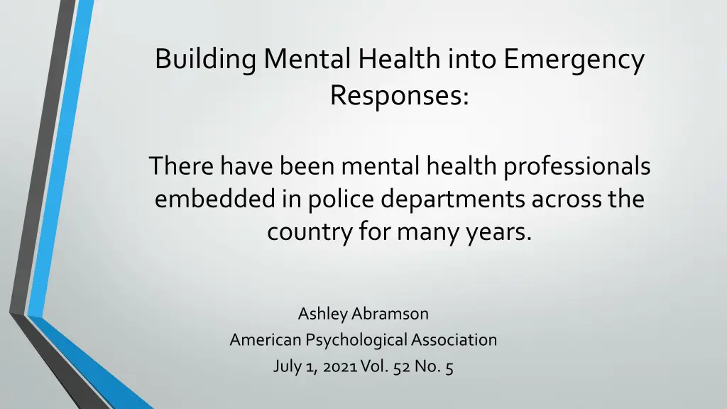 building mental health into emergency responses