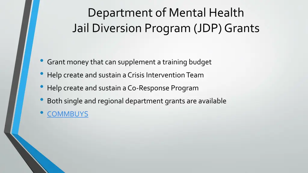 department of mental health jail diversion