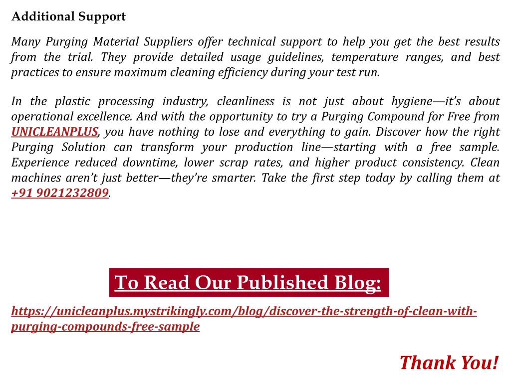 additional support