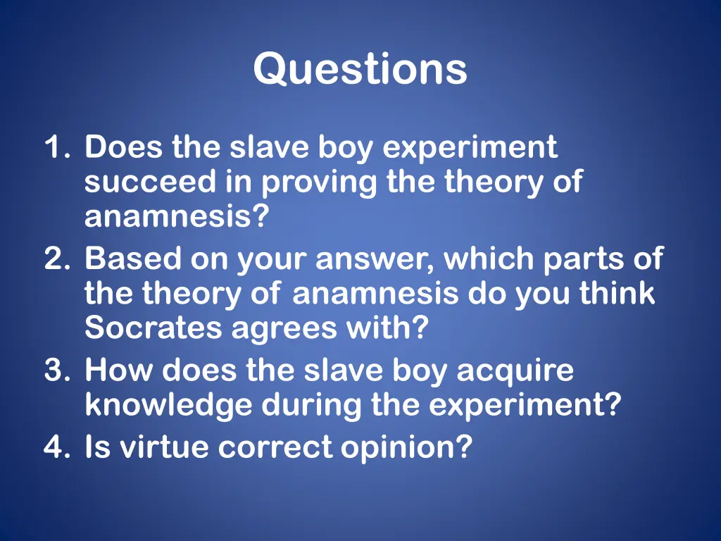 questions