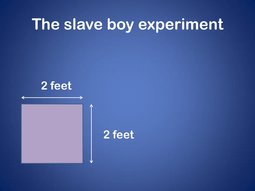 the slave boy experiment