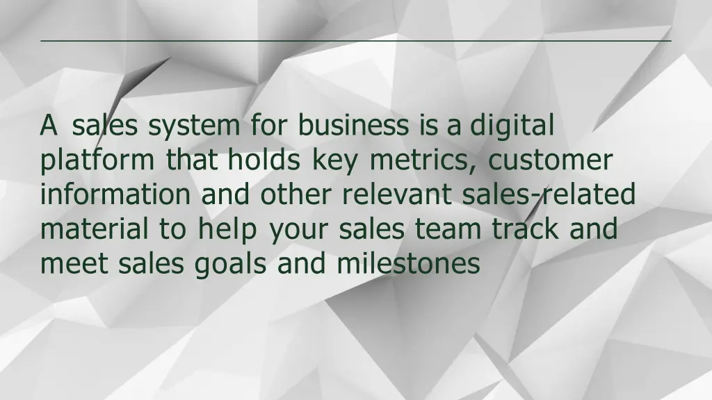 a sales system for business is a digital platform