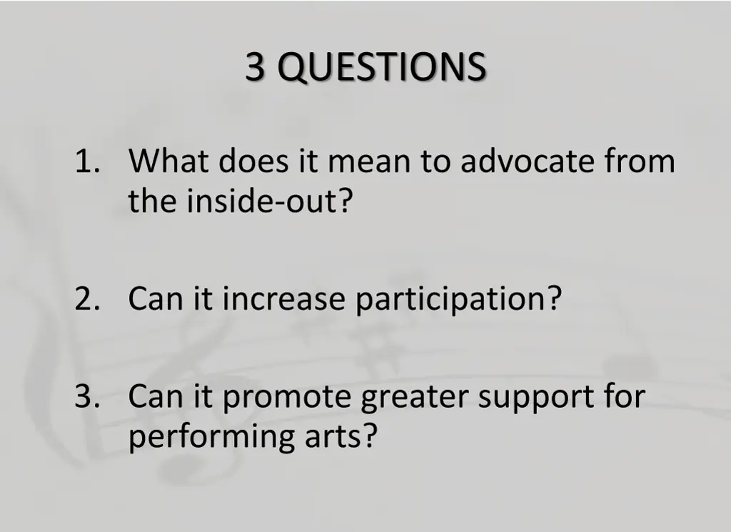 3 questions