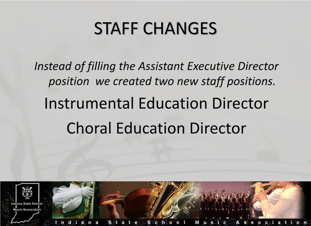 staff changes