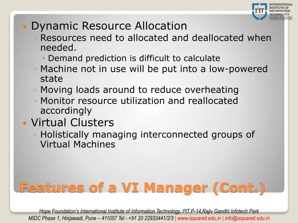 dynamic resource allocation resources need