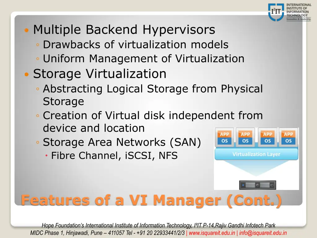 multiple backend hypervisors drawbacks