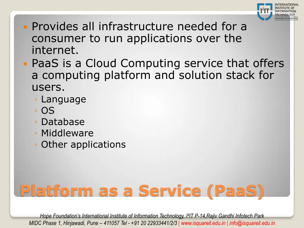 provides all infrastructure needed for a consumer